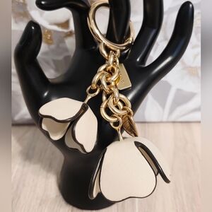 Coach Essential Tea Rose Bag Charm Chalk Gold F23539 Rare